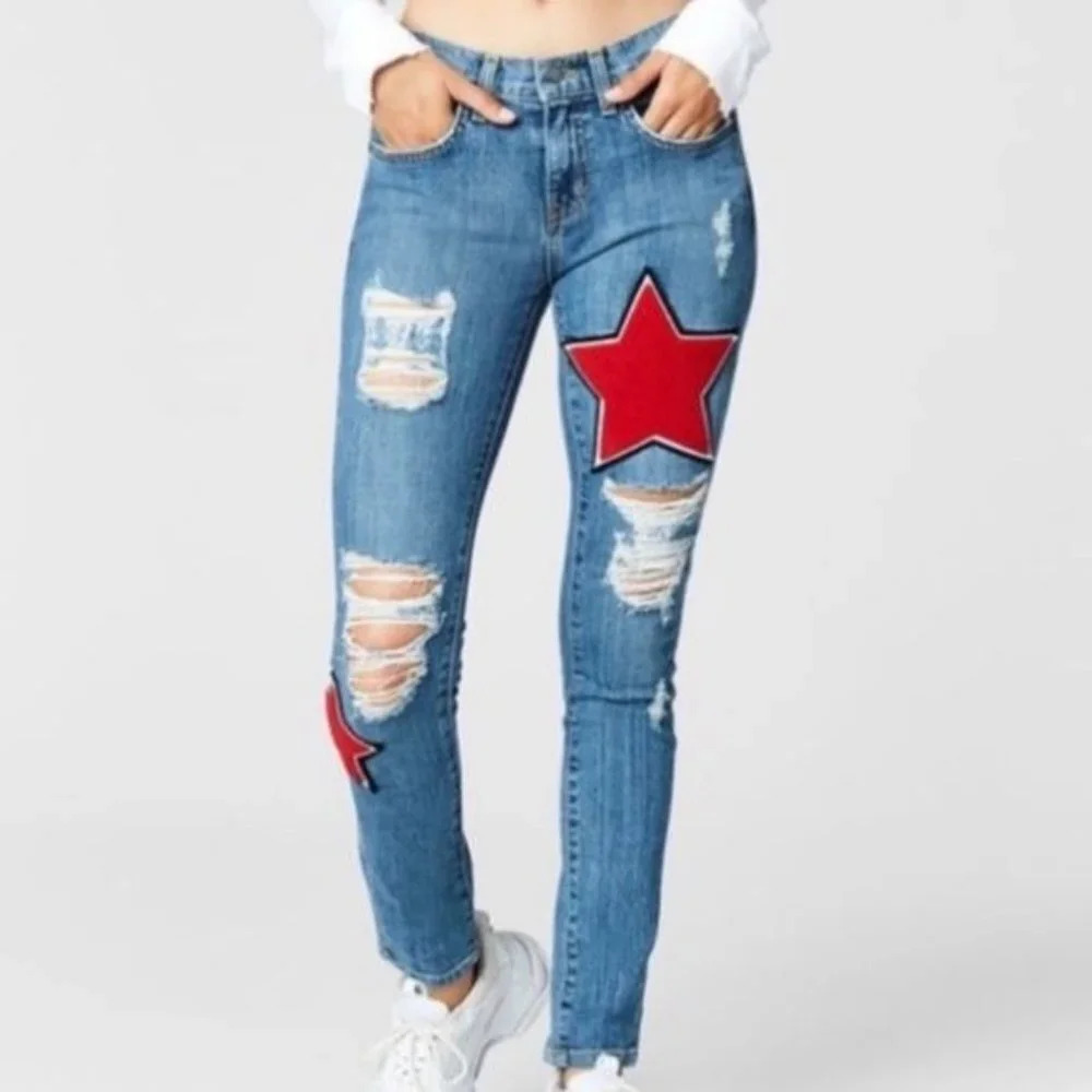 CARMAR Star Patch Jeans LF Sz 24